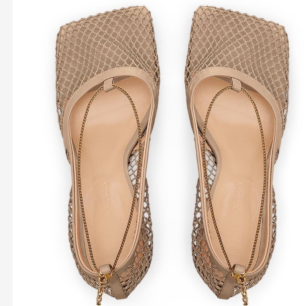 Authentic Bottega Veneta Mesh & Leather Pumps - Picture 2 of 9